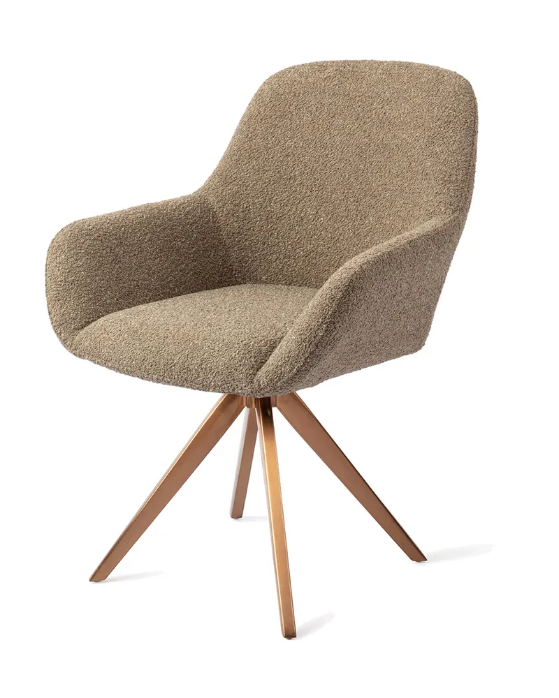 Kushi Esszimmerstuhl von Jesper Home in Moss Meadow, Turn, Roségold, Ansicht 3