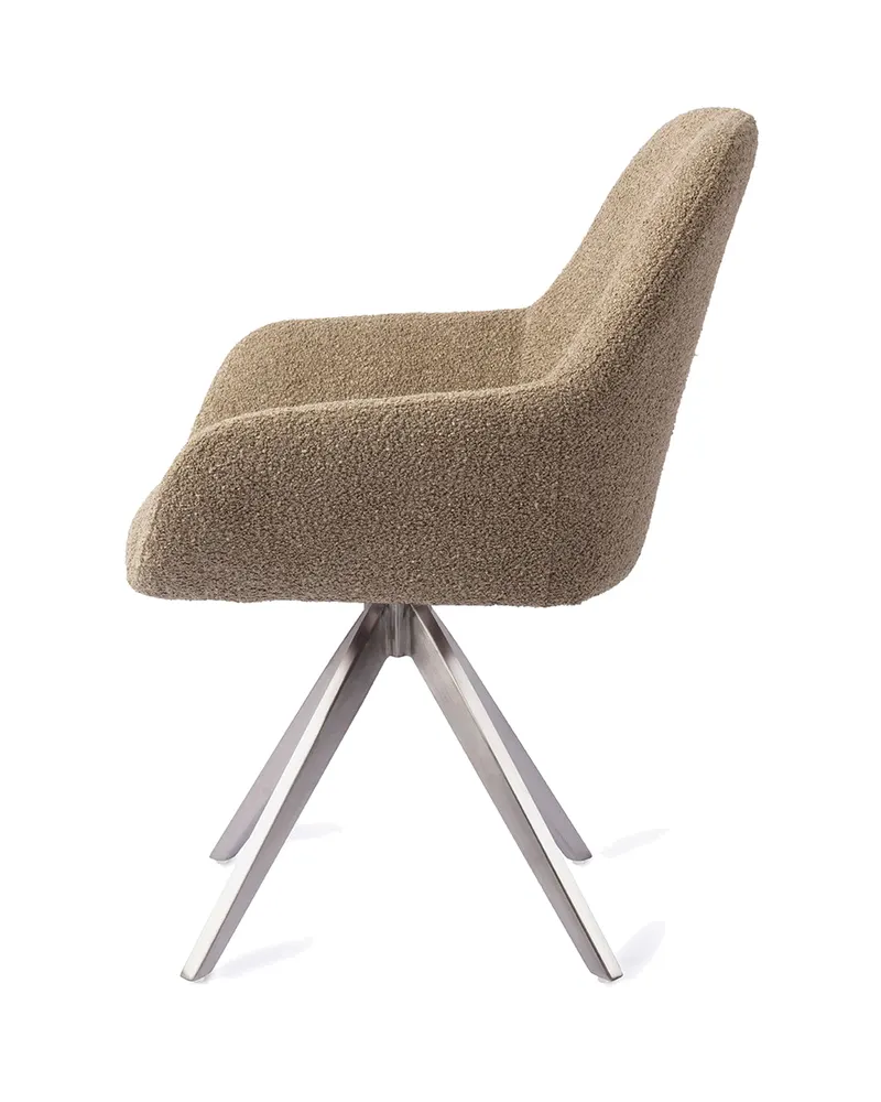 Kushi Esszimmerstuhl von Jesper Home in Moss Meadow, Turn, Edelstahl, Ansicht 2
