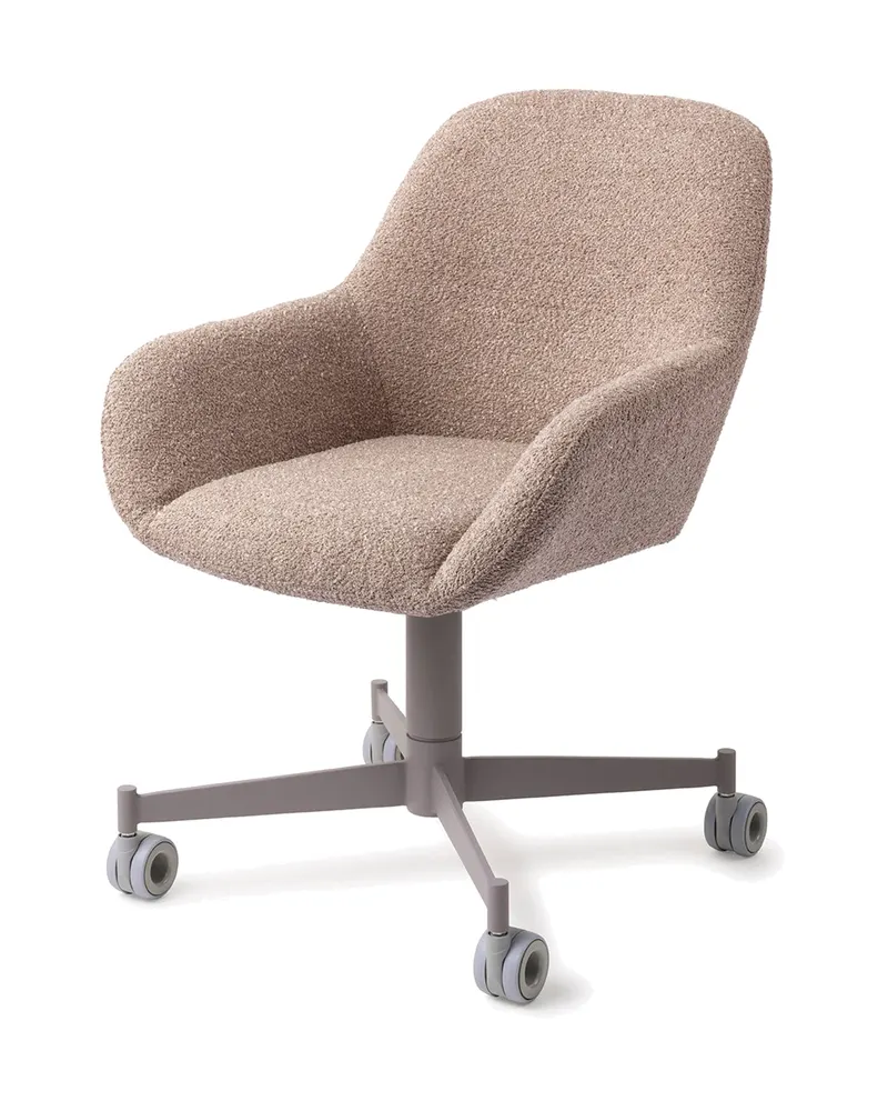 Kushi Esszimmerstuhl von Jesper Home in Stone Haze, Caster, Grau, Ansicht 3