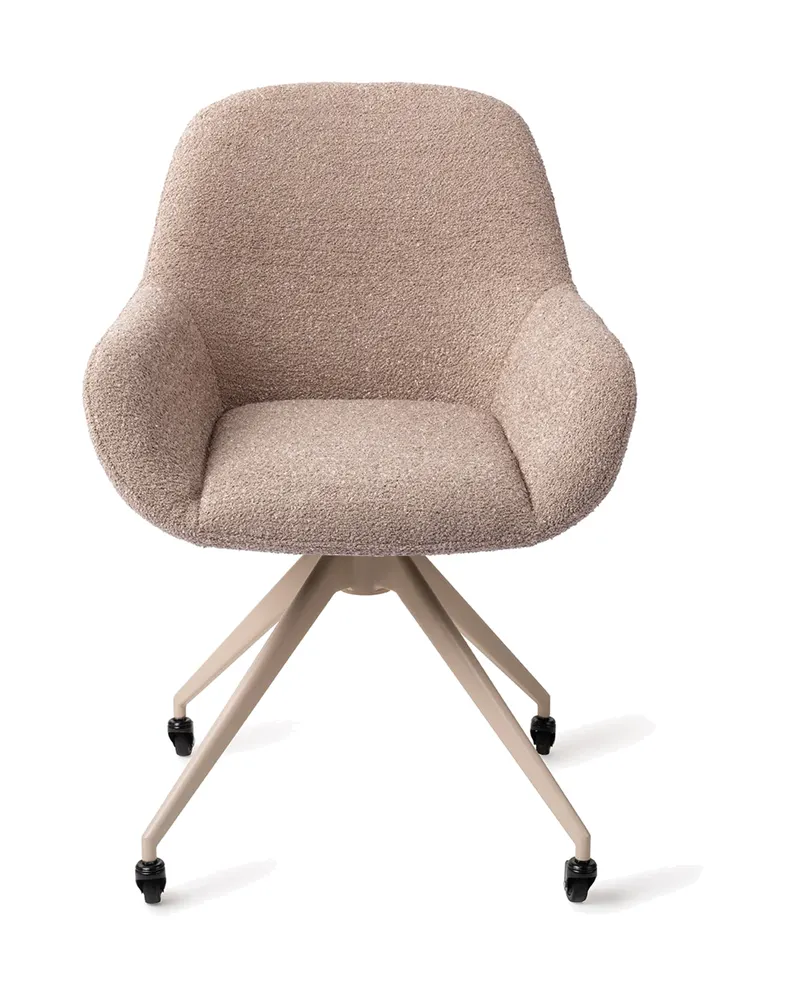 Kushi Esszimmerstuhl von Jesper Home in Stone Haze, Glide, Beige, Ansicht 1