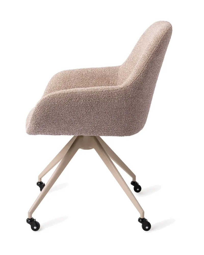 Kushi Esszimmerstuhl von Jesper Home in Stone Haze, Glide, Beige, Ansicht 2