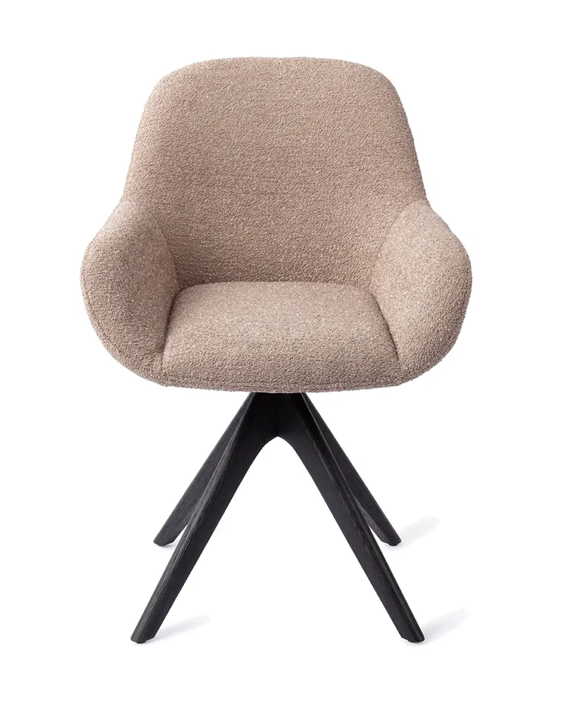 Kushi Esszimmerstuhl von Jesper Home in Stone Haze, Revolve Oak, Schwarz, Ansicht 1