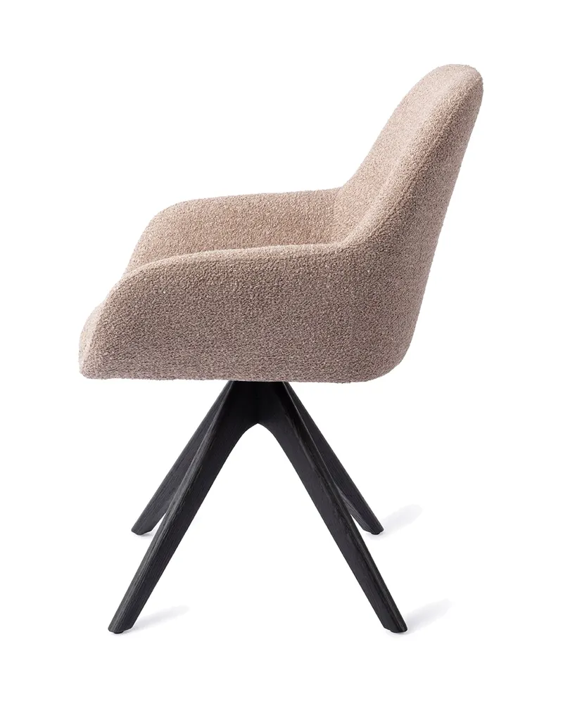 Kushi Esszimmerstuhl von Jesper Home in Stone Haze, Revolve Oak, Schwarz, Ansicht 2