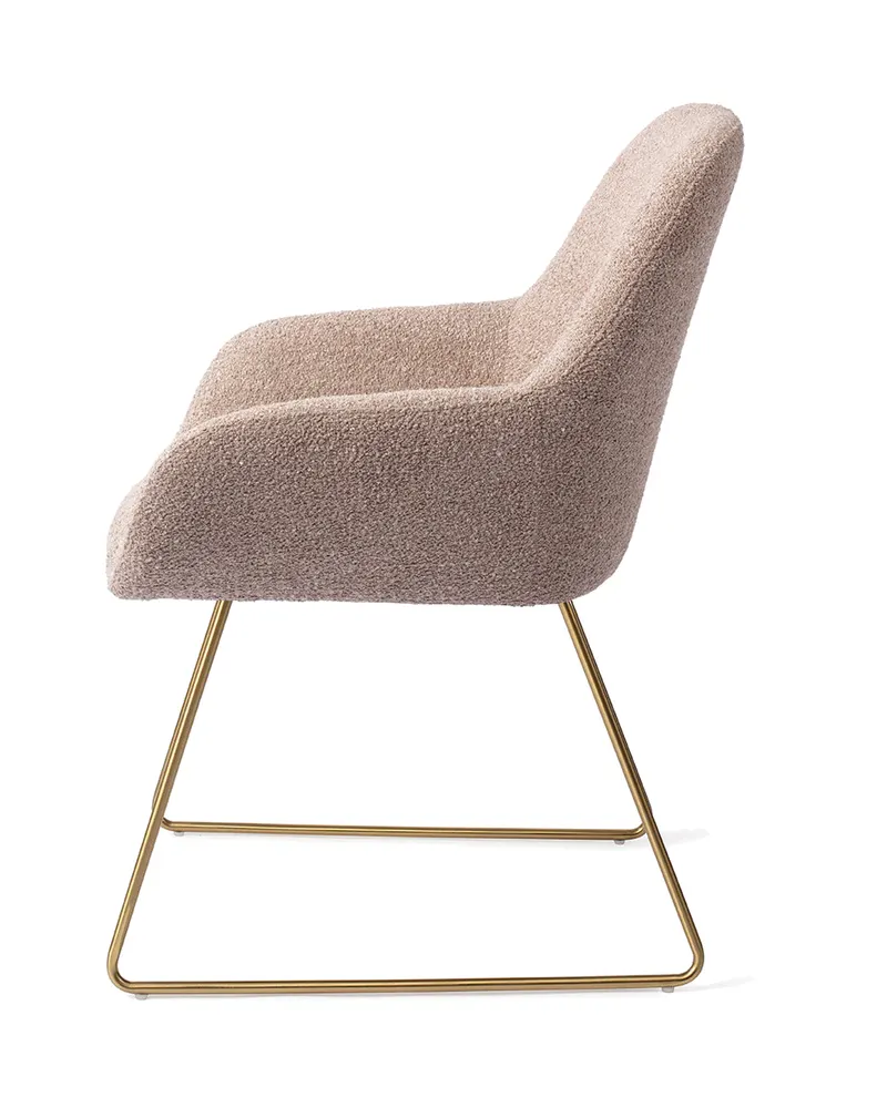 Kushi Esszimmerstuhl von Jesper Home in Stone Haze, Slide, Gold, Ansicht 2