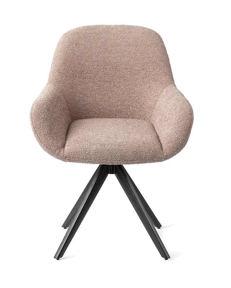 Kushi Esszimmerstuhl von Jesper Home in Stone Haze, Turn, Schwarz, Ansicht 1