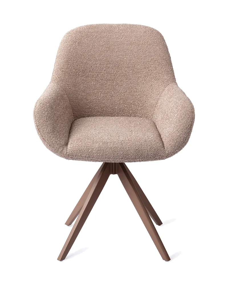 Kushi Esszimmerstuhl von Jesper Home in Stone Haze, Turn, Braun, Ansicht 1