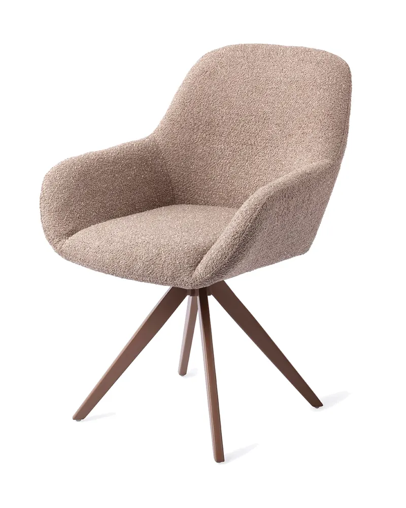 Kushi Esszimmerstuhl von Jesper Home in Stone Haze, Turn, Braun, Ansicht 3