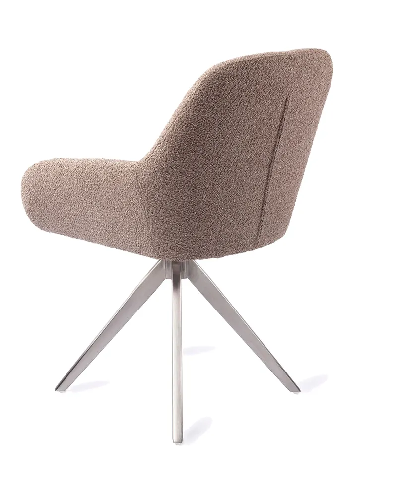 Kushi Esszimmerstuhl von Jesper Home in Stone Haze, Turn, Edelstahl, Ansicht 4