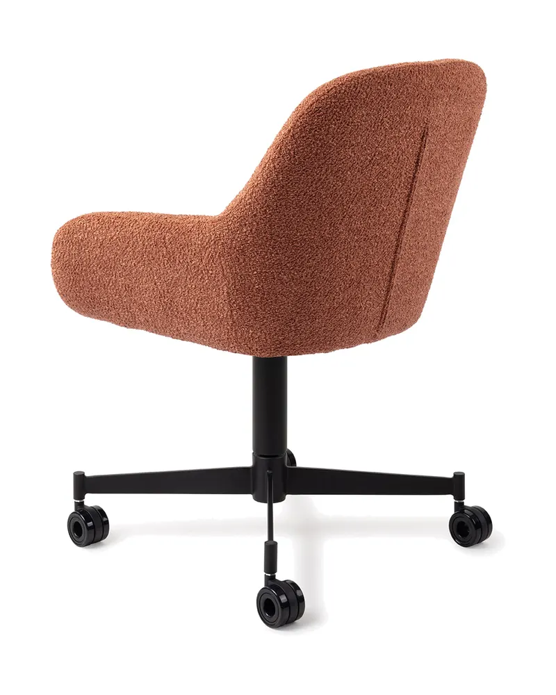 Kushi Esszimmerstuhl von Jesper Home in Amber Autumn, Caster, Schwarz, Ansicht 4