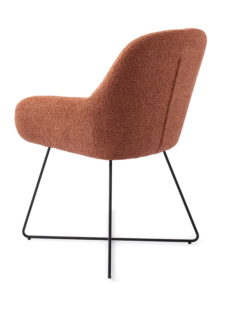Kushi Esszimmerstuhl von Jesper Home in Amber Autumn, Cross, Schwarz, Ansicht 4