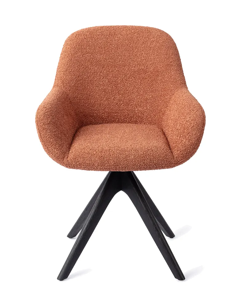 Kushi Esszimmerstuhl von Jesper Home in Amber Autumn, Revolve Oak, Schwarz, Ansicht 1