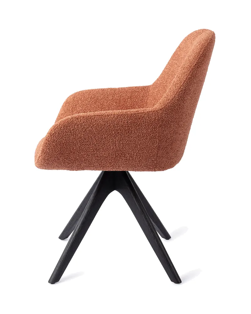 Kushi Esszimmerstuhl von Jesper Home in Amber Autumn, Revolve Oak, Schwarz, Ansicht 2