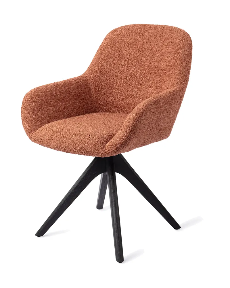Kushi Esszimmerstuhl von Jesper Home in Amber Autumn, Revolve Oak, Schwarz, Ansicht 3