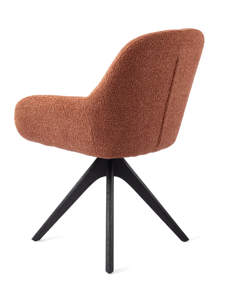 Kushi Esszimmerstuhl von Jesper Home in Amber Autumn, Revolve Oak, Schwarz, Ansicht 4