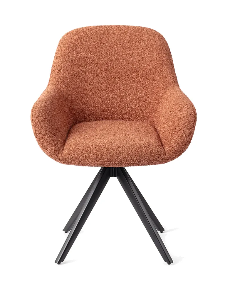 Kushi Esszimmerstuhl von Jesper Home in Amber Autumn, Turn, Schwarz, Ansicht 1