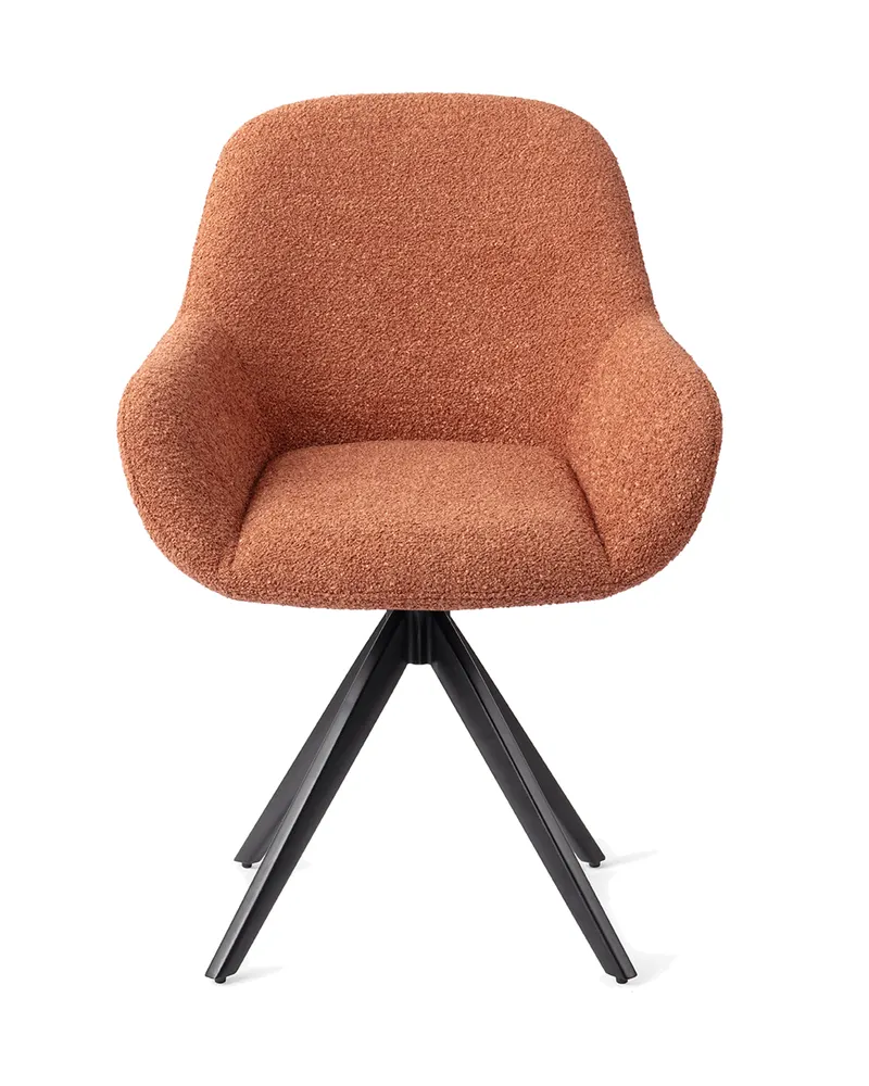 Kushi Esszimmerstuhl von Jesper Home in Amber Autumn, Turn, Schwarz, Ansicht 2