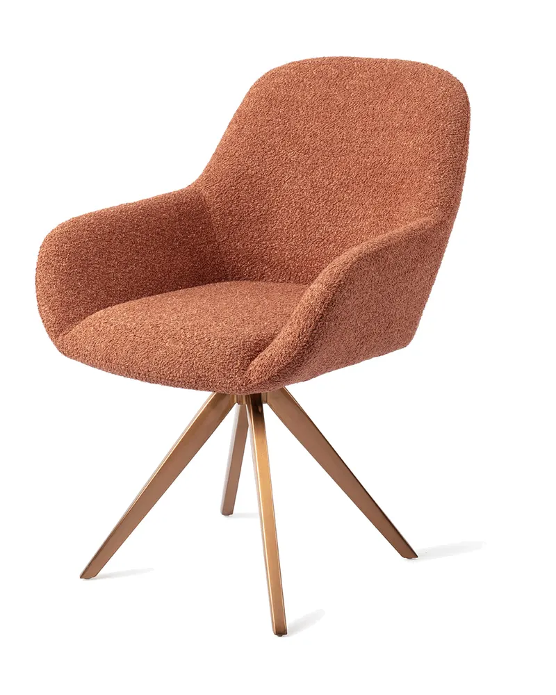 Kushi Esszimmerstuhl von Jesper Home in Amber Autumn, Turn, Roségold, Ansicht 3