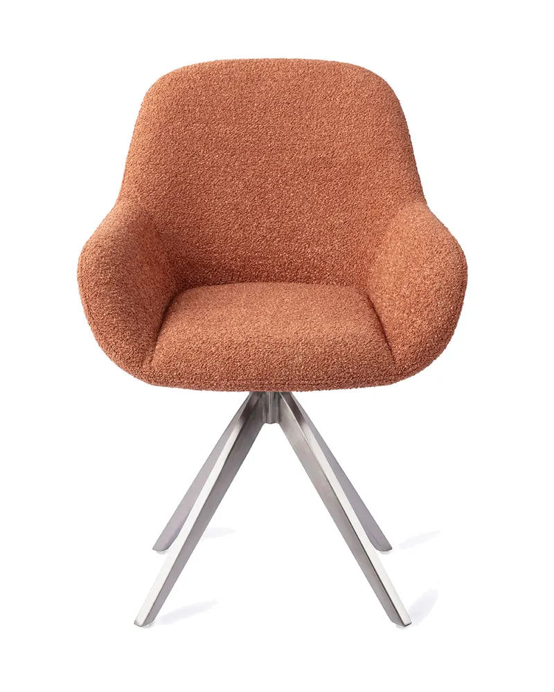 Kushi Esszimmerstuhl von Jesper Home in Amber Autumn, Turn, Edelstahl, Ansicht 1