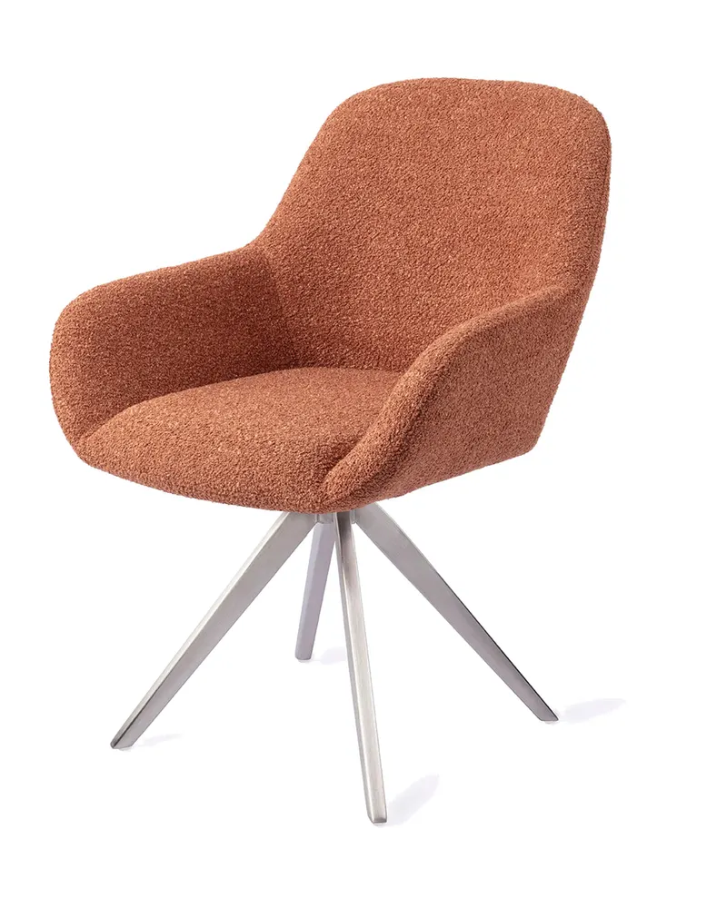 Kushi Esszimmerstuhl von Jesper Home in Amber Autumn, Turn, Edelstahl, Ansicht 3