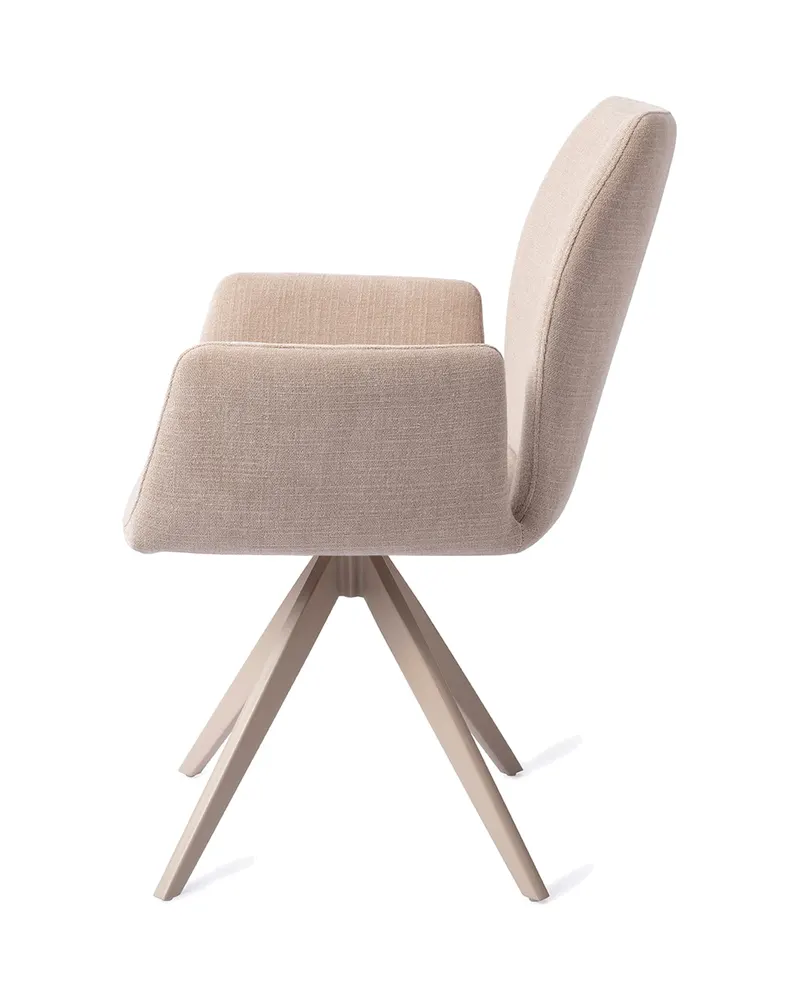 Misaki Esszimmerstuhl mit Armlehnen von Jesper Home in Sand Strand, Turn, Beige, Ansicht 2