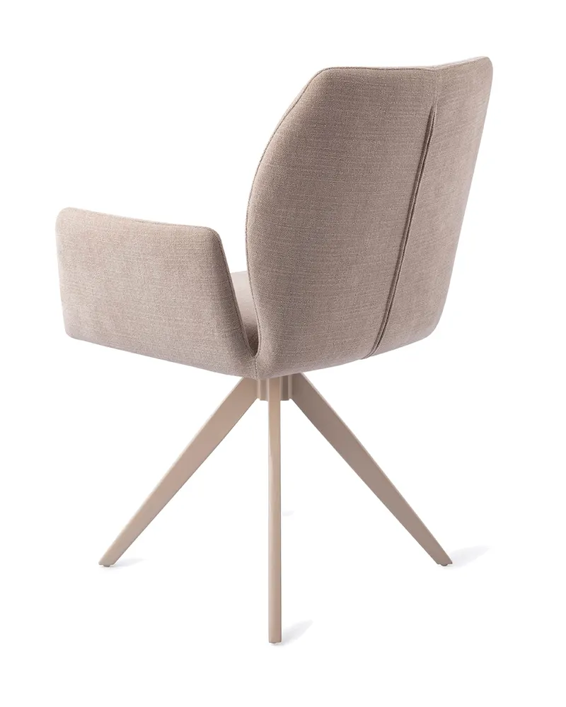 Misaki Esszimmerstuhl mit Armlehnen von Jesper Home in Sand Strand, Turn, Beige, Ansicht 4