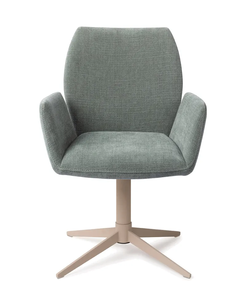 Misaki Esszimmerstuhl mit Armlehnen von Jesper Home in Breezy Blue, Quad, Beige, Ansicht 1