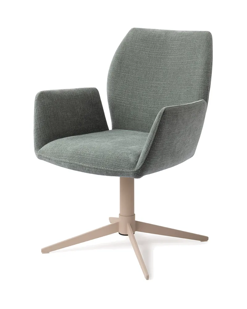 Misaki Esszimmerstuhl mit Armlehnen von Jesper Home in Breezy Blue, Quad, Beige, Ansicht 3