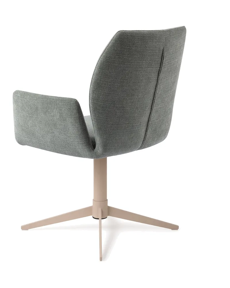 Misaki Esszimmerstuhl mit Armlehnen von Jesper Home in Breezy Blue, Quad, Beige, Ansicht 4