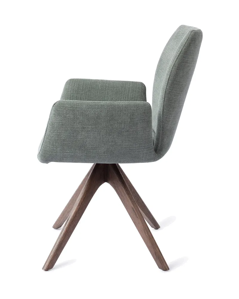 Misaki Esszimmerstuhl mit Armlehnen von Jesper Home in Breezy Blue, Revolve Oak, Walnuss, Ansicht 2