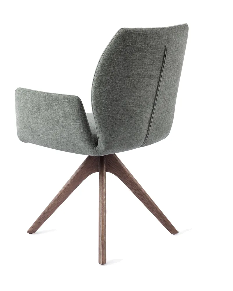 Misaki Esszimmerstuhl mit Armlehnen von Jesper Home in Breezy Blue, Revolve Oak, Walnuss, Ansicht 4