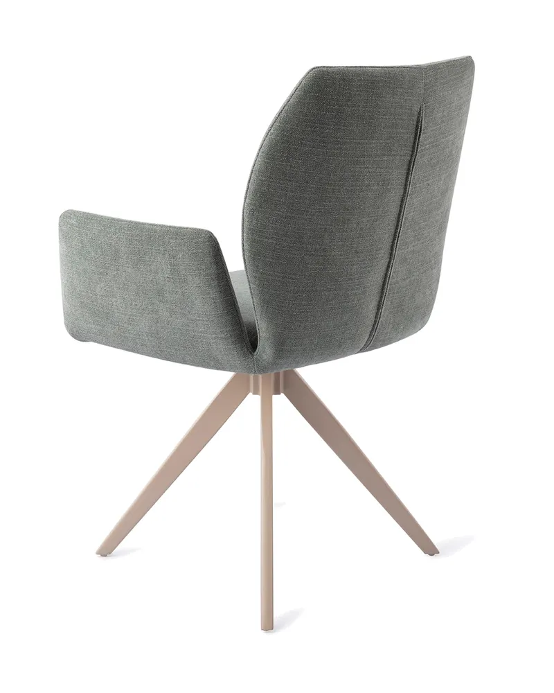 Misaki Esszimmerstuhl mit Armlehnen von Jesper Home in Breezy Blue, Turn, Beige, Ansicht 4
