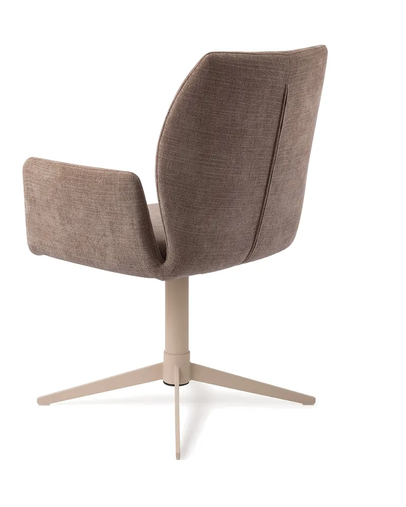 Misaki Esszimmerstuhl mit Armlehnen von Jesper Home in Mocha Mist, Quad, Beige, Ansicht 4