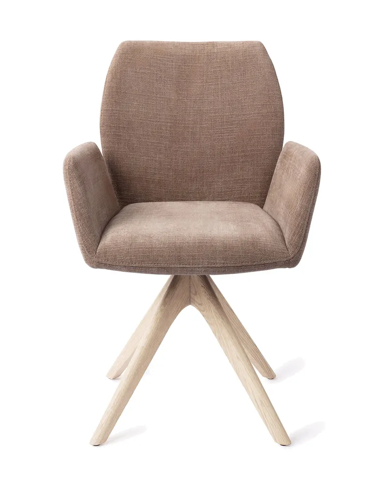 Misaki Esszimmerstuhl mit Armlehnen von Jesper Home in Mocha Mist, Revolve Oak, Gebleicht, Ansicht 1
