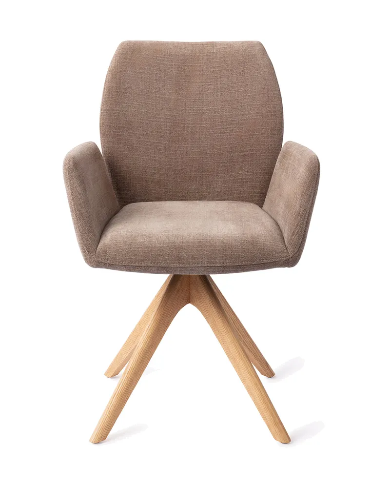 Misaki Esszimmerstuhl mit Armlehnen von Jesper Home in Mocha Mist, Revolve Oak, Natur, Ansicht 1