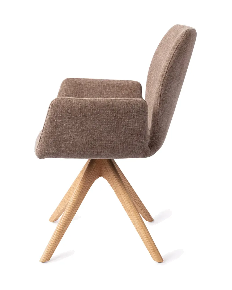 Misaki Esszimmerstuhl mit Armlehnen von Jesper Home in Mocha Mist, Revolve Oak, Natur, Ansicht 2