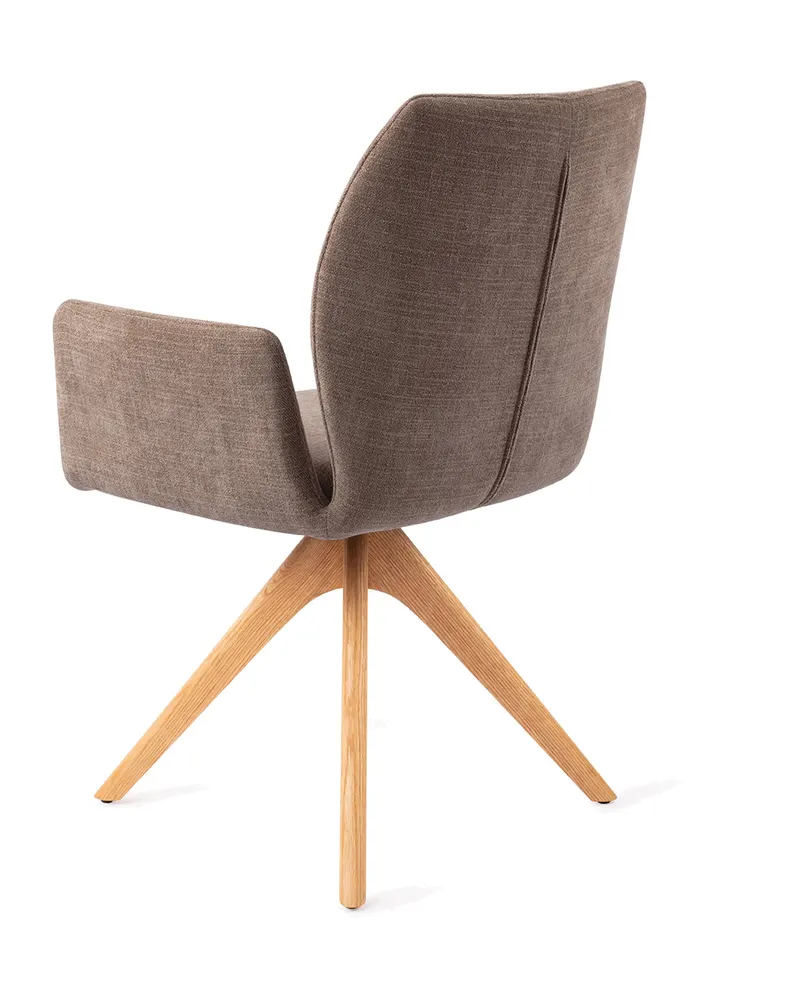 Misaki Esszimmerstuhl mit Armlehnen von Jesper Home in Mocha Mist, Revolve Oak, Natur, Ansicht 4