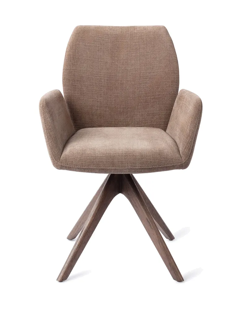 Misaki Esszimmerstuhl mit Armlehnen von Jesper Home in Mocha Mist, Revolve Oak, Walnuss, Ansicht 1