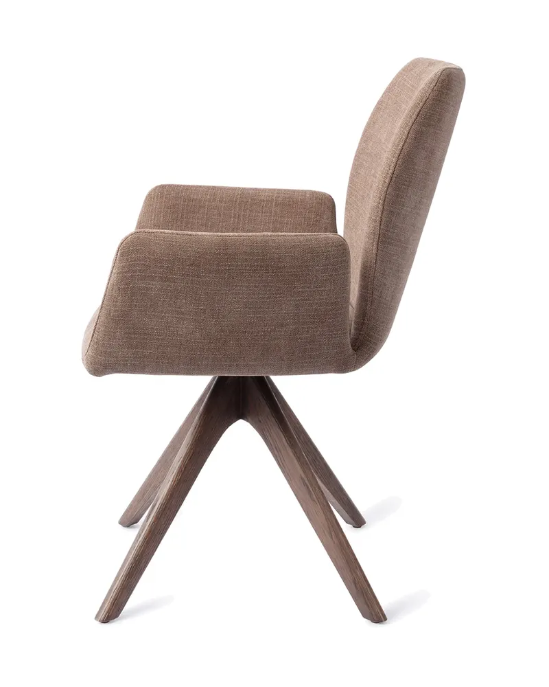 Misaki Esszimmerstuhl mit Armlehnen von Jesper Home in Mocha Mist, Revolve Oak, Walnuss, Ansicht 2