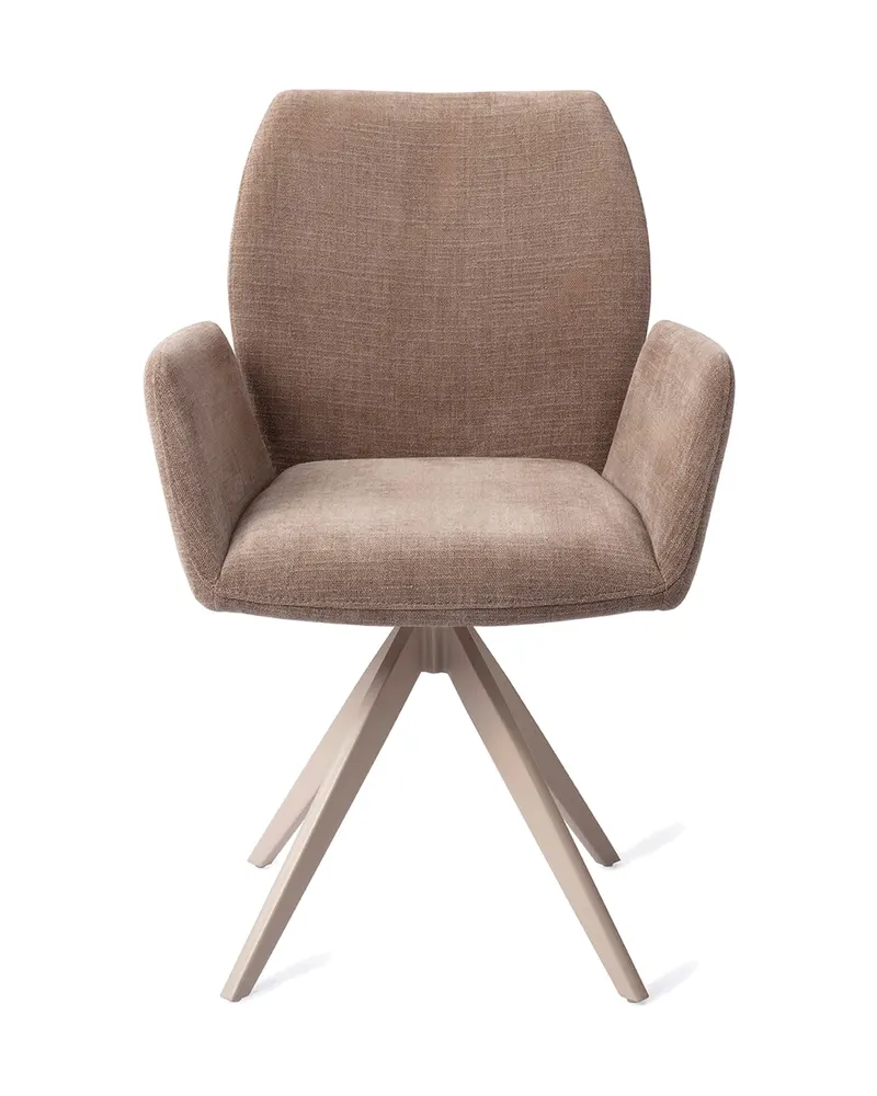 Misaki Esszimmerstuhl mit Armlehnen von Jesper Home in Mocha Mist, Turn, Beige, Ansicht 1
