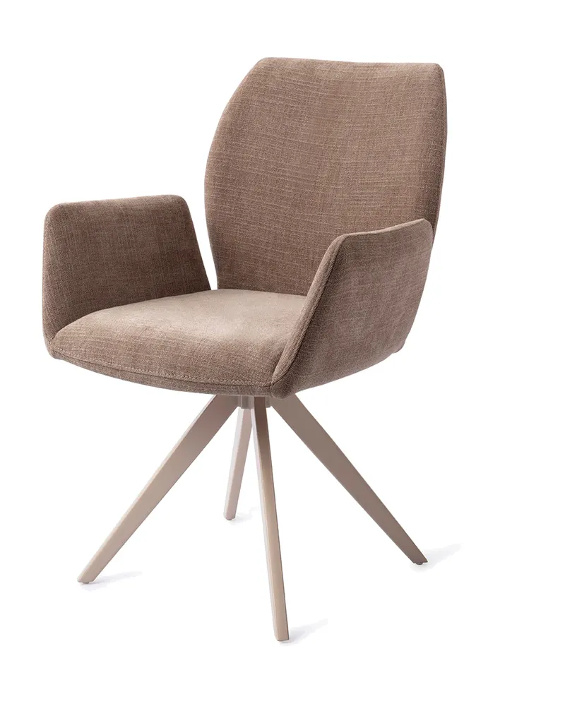 Misaki Esszimmerstuhl mit Armlehnen von Jesper Home in Mocha Mist, Turn, Beige, Ansicht 3