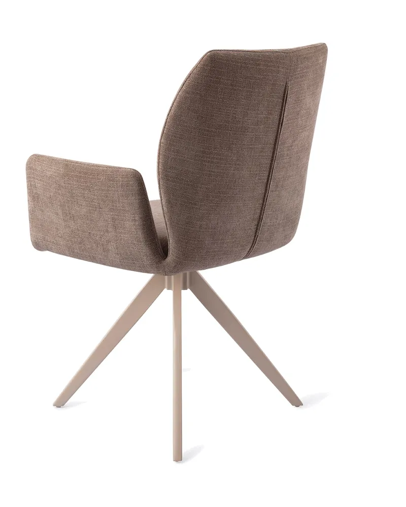 Misaki Esszimmerstuhl mit Armlehnen von Jesper Home in Mocha Mist, Turn, Beige, Ansicht 4