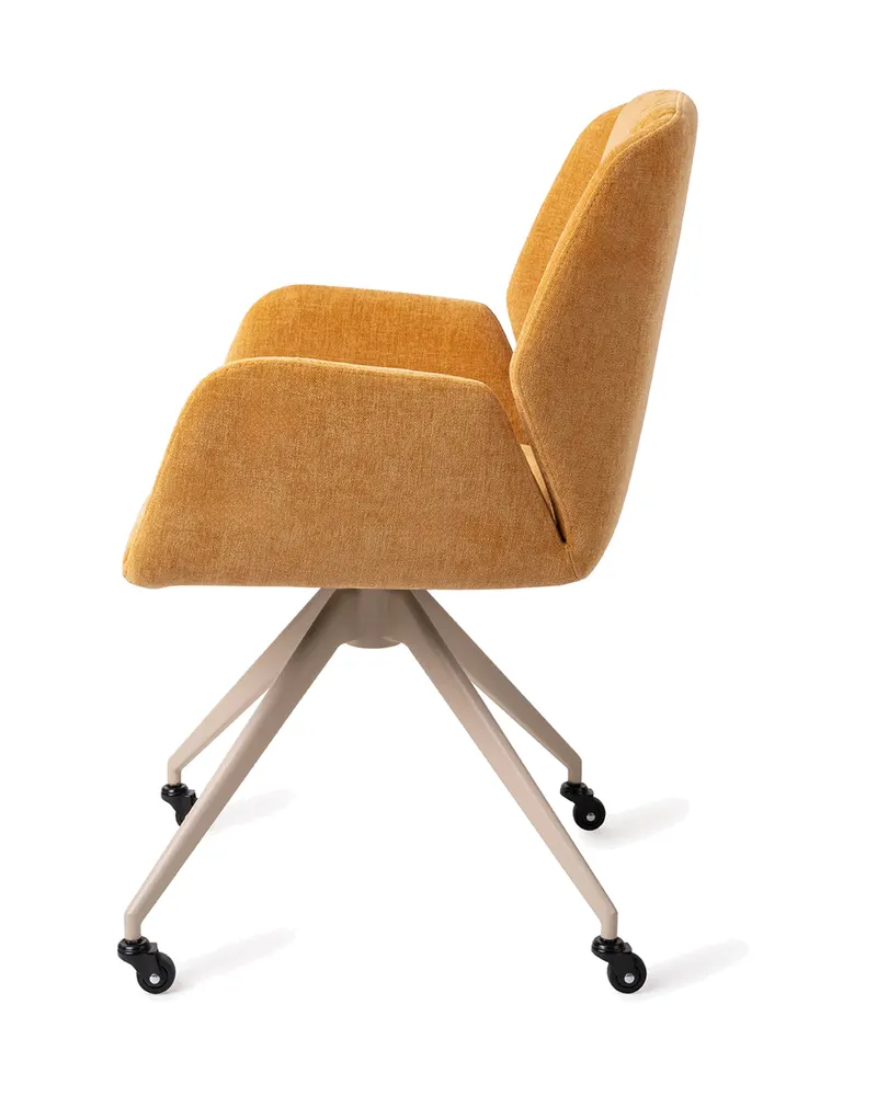 Myoko Esszimmerstuhl von Jesper Home in Gelb, Glide, Beige, Ansicht 2