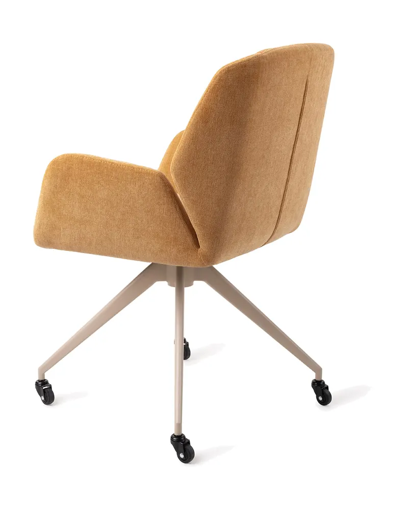 Myoko Esszimmerstuhl von Jesper Home in Gelb, Glide, Beige, Ansicht 4