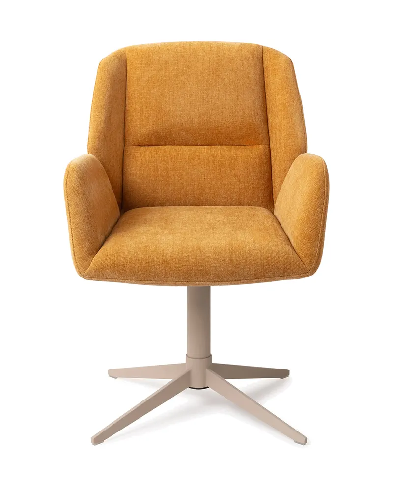 Myoko Esszimmerstuhl von Jesper Home in Gelb, Quad, Beige, Ansicht 1