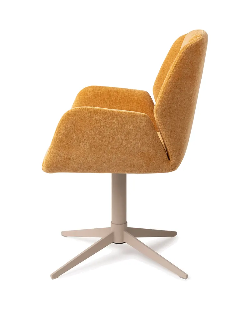 Myoko Esszimmerstuhl von Jesper Home in Gelb, Quad, Beige, Ansicht 2