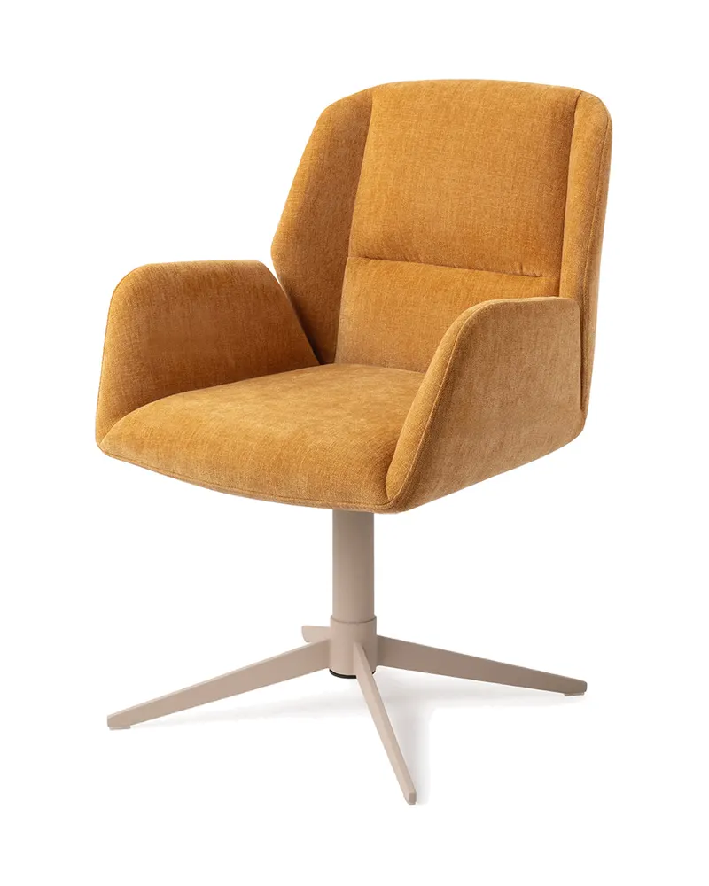 Myoko Esszimmerstuhl von Jesper Home in Gelb, Quad, Beige, Ansicht 3