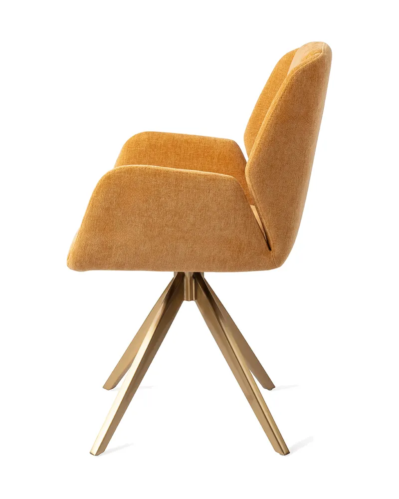 Myoko Esszimmerstuhl von Jesper Home in Gelb, Turn, Gold, Ansicht 2