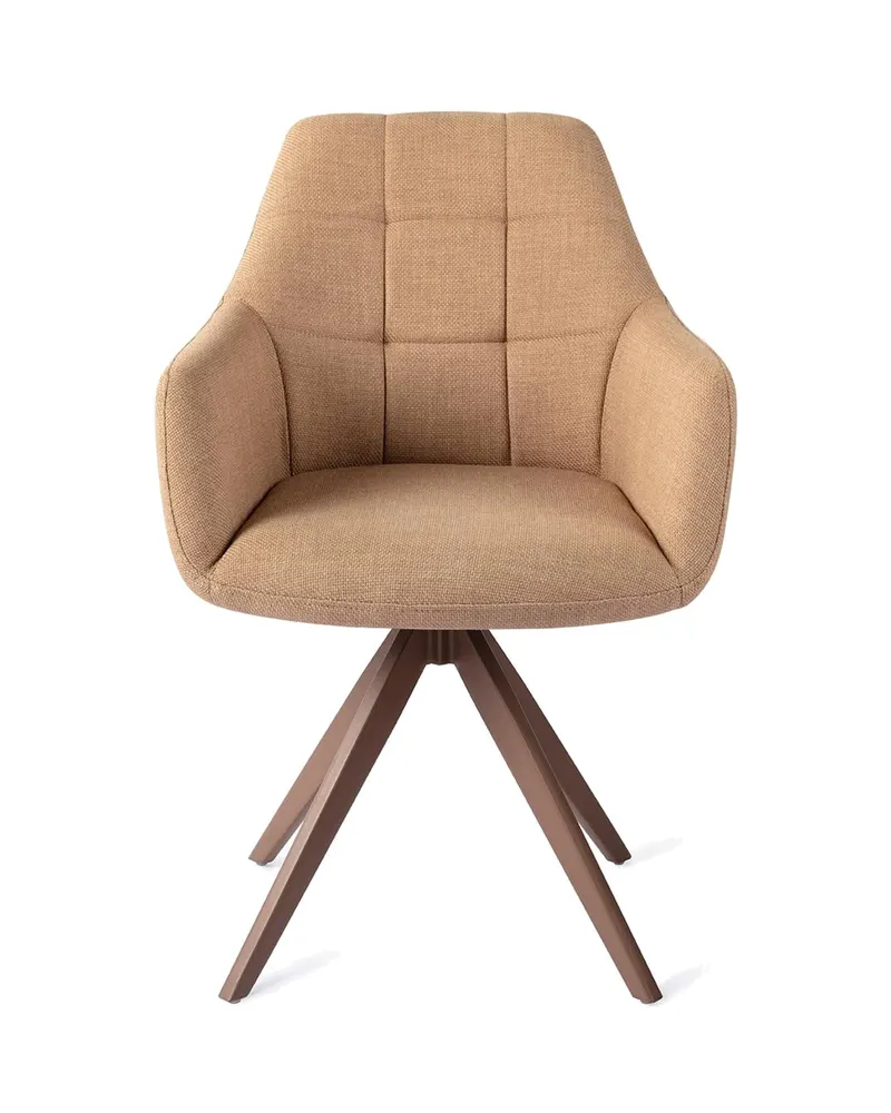 Noto Esszimmerstuhl mit Armlehnen von Jesper Home in Toasted Toffee, Turn, Braun, Ansicht 1
