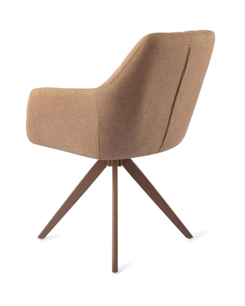 Noto Esszimmerstuhl mit Armlehnen von Jesper Home in Toasted Toffee, Turn, Braun, Ansicht 4