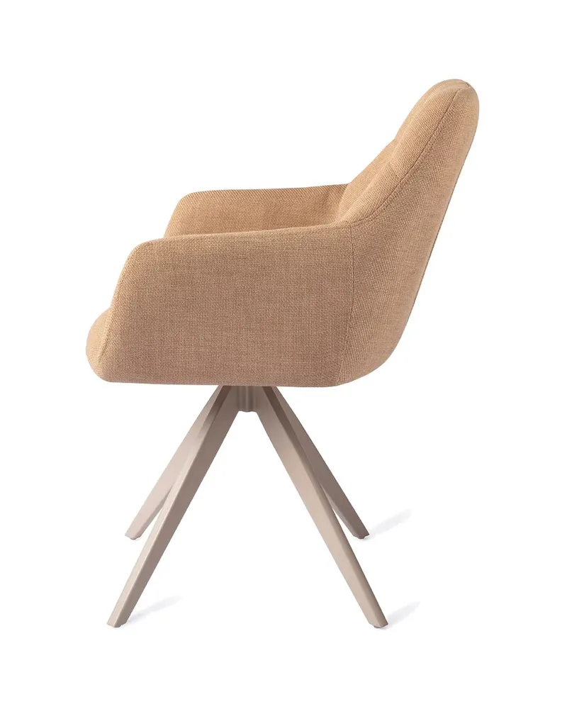 Noto Esszimmerstuhl mit Armlehnen von Jesper Home in Toasted Toffee, Turn, Beige, Ansicht 2